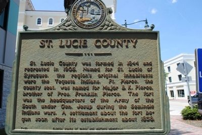 St. Lucie County Marker. Click for full size. St. Lucie County Marker image. Click for full size.