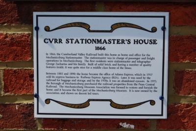 Cumberland Valley Railroad Stationmaster's House Marker image. Click for full size.