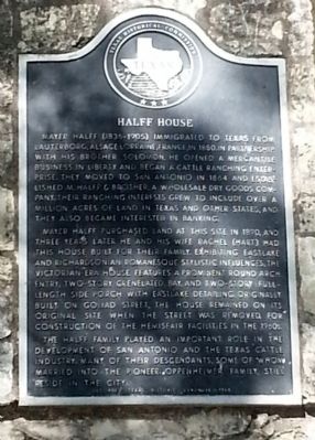 Halff House Marker image. Click for full size.