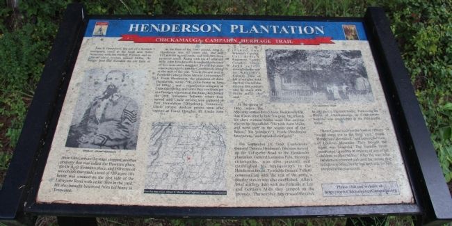 Henderson Plantation Marker image. Click for full size.