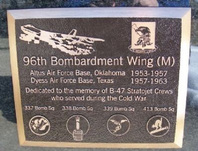 96th Bombardment Wing (M) Marker image. Click for full size.