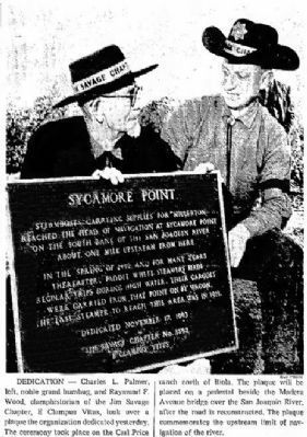 Sycamore Point Marker. Click for full size. Sycamore Point Marker image. Click for full size.