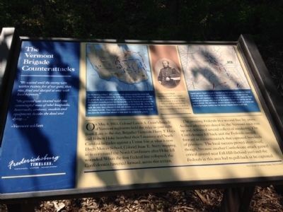 The Vermont Brigade Counterattacks Marker. Click for full size. The Vermont Brigade Counterattacks Marker image. Click for full size.