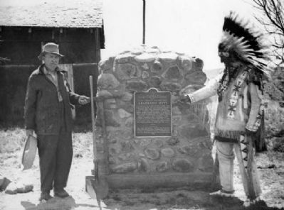 Dedication of the Arapahoe City Marker image. Click for full size.
