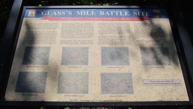 Glass's Mill Battle Site Marker image. Click for full size.
