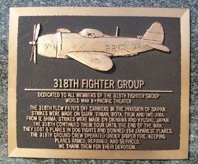 318th Fighter Group Marker. Click for full size. 318th Fighter Group Marker image. Click for full size.
