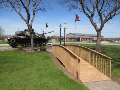 "Bridge" from Town Hall to the Memorial. Click for full size. "Bridge" from Town Hall to the Memorial image. Click for full size.