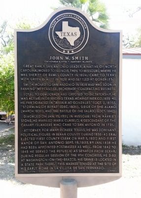 John W. Smith Marker image. Click for full size.
