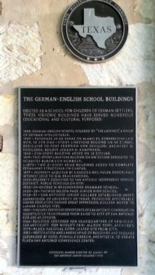 The German-English School Buildings Marker image. Click for full size.