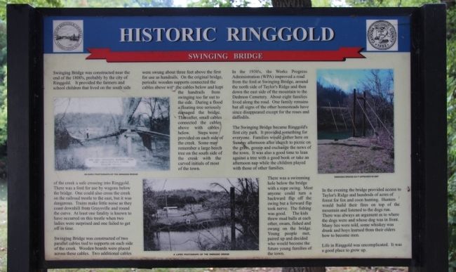 Historic Ringgold Marker image. Click for full size.