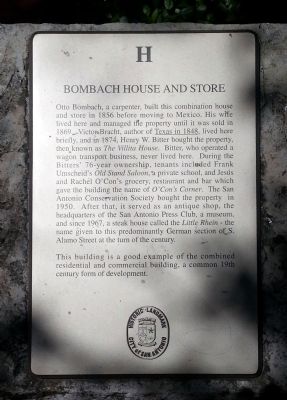 Bombach House and Store Marker image. Click for full size.