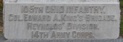 105th Ohio Infantry Monument. Click for full size. 105th Ohio Infantry Monument image. Click for full size.