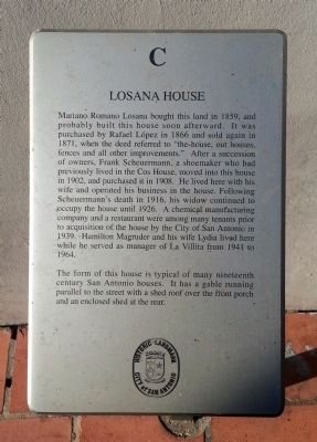 Losana House Marker image. Click for full size.