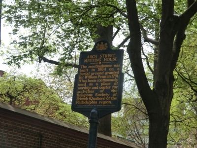 Arch Street Meeting House Marker image. Click for full size.
