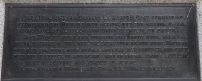 Battery C, 1st Ohio Light Artillery Monument. Click for full size. Battery C, 1st Ohio Light Artillery Monument image. Click for full size.