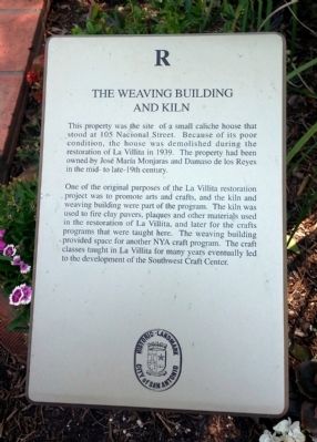 The Weaving Building And Kiln Marker. Click for full size. The Weaving Building And Kiln Marker image. Click for full size.