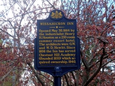Wissahickon Inn Marker. Click for full size. Wissahickon Inn Marker image. Click for full size.
