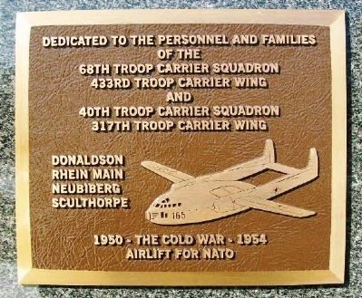 40th & 68th Troop Carrier Squadrons Marker image. Click for full size.