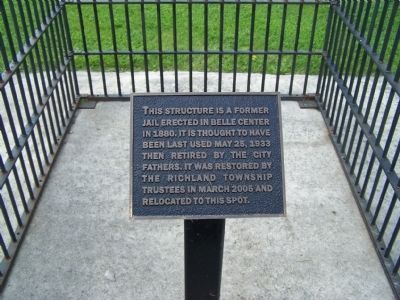 Belle Center Jail Marker. Click for full size. Belle Center Jail Marker image. Click for full size.