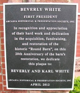 Beverly and Karl White Marker. Click for full size. Beverly and Karl White Marker image. Click for full size.