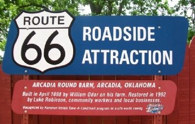Arcadia Round Barn, Arcadia, Oklahoma Marker image. Click for full size.