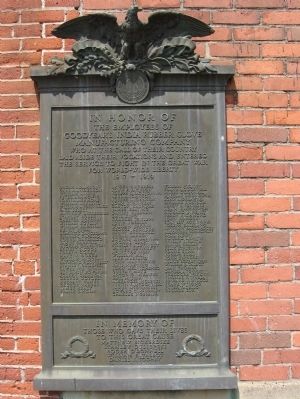 Rubber Glove Employees World War I Memorial image. Click for full size.