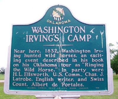 Washington Irving's Camp Marker image. Click for full size.