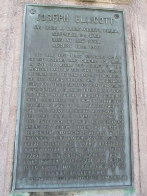 Joseph Ellicott Marker. Click for full size. Joseph Ellicott Marker image. Click for full size.
