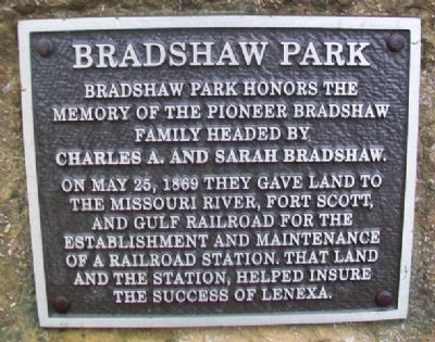 Bradshaw Park Marker. Click for full size. Bradshaw Park Marker image. Click for full size.