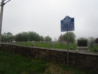 Rosemont Cemetery Marker. Click for full size. Rosemont Cemetery Marker image. Click for full size.