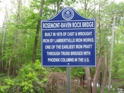 Rosemont - Raven Rock Bridge Marker. Click for full size. Rosemont - Raven Rock Bridge Marker image. Click for full size.