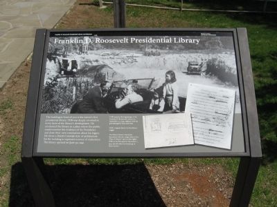 Franklin D. Roosevelt Presidential Library Marker image. Click for full size.