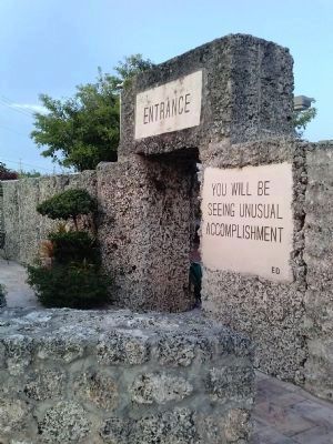 Coral Castle entrance image. Click for full size.