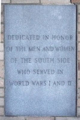 South Side World Wars Memorial Marker image. Click for full size.