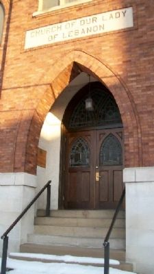 Our Lady of Lebanon Church Entrance image. Click for full size.