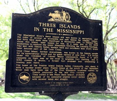 Three Islands in the Mississippi Marker image. Click for full size.
