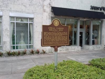 Coral Gables Miracle Mile Marker. Click for full size. Coral Gables Miracle Mile Marker image. Click for full size.