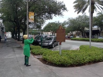 View of Miracle Mile and marker image. Click for full size.