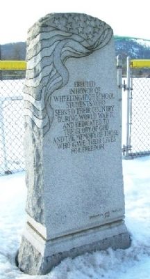 Wheeling High School World War II Memorial image. Click for full size.
