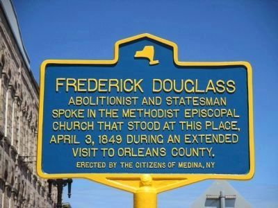 Frederick Douglass Marker - South Side image. Click for full size.