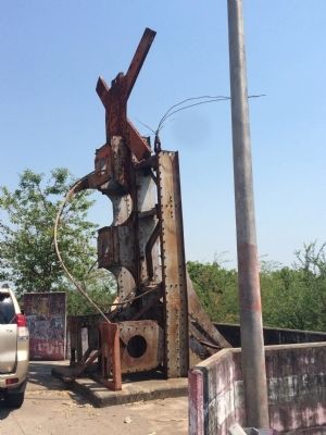 Part of the earlier bridge that was destroyed in 1981.. Click for full size. Part of the earlier bridge that was destroyed in 1981. image. Click for full size.