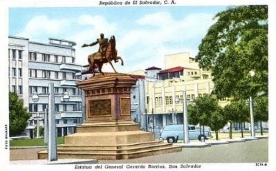 <i>Estatua del General Gerardo Barrios, San Salvador </i> image. Click for full size.