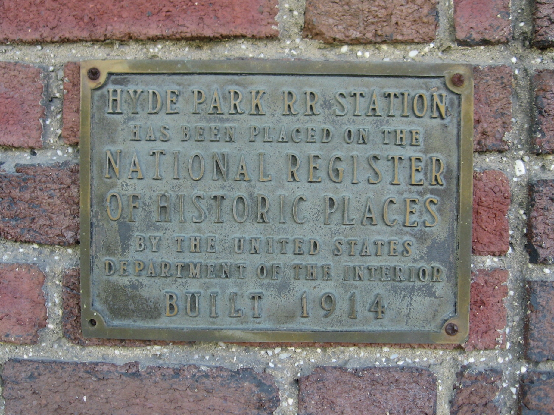 Hyde Park RR Station Marker