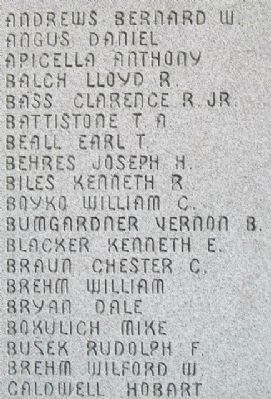World War II Memorial Honored Dead. Click for full size. World War II Memorial Honored Dead image. Click for full size.