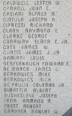 World War II Memorial Honored Dead. Click for full size. World War II Memorial Honored Dead image. Click for full size.