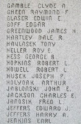 World War II Memorial Honored Dead. Click for full size. World War II Memorial Honored Dead image. Click for full size.
