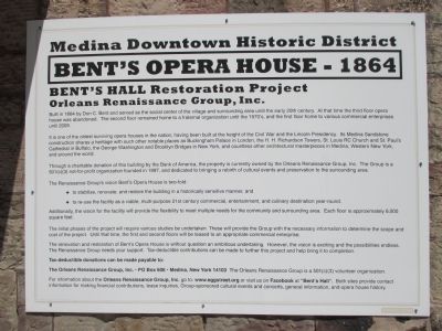Bent's Opera House - 1864 Marker image. Click for full size.