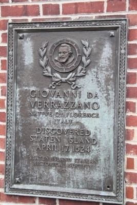 Giovanni Verrazzano Marker. Click for full size. Giovanni Verrazzano Marker image. Click for full size.
