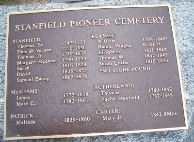 Nearby plaque in the burial ground image. Click for full size.