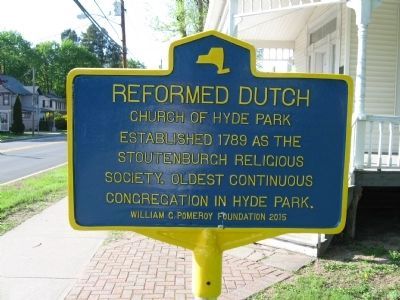 Reformed Dutch Church of Hyde Park Marker. Click for full size. Reformed Dutch Church of Hyde Park Marker image. Click for full size.